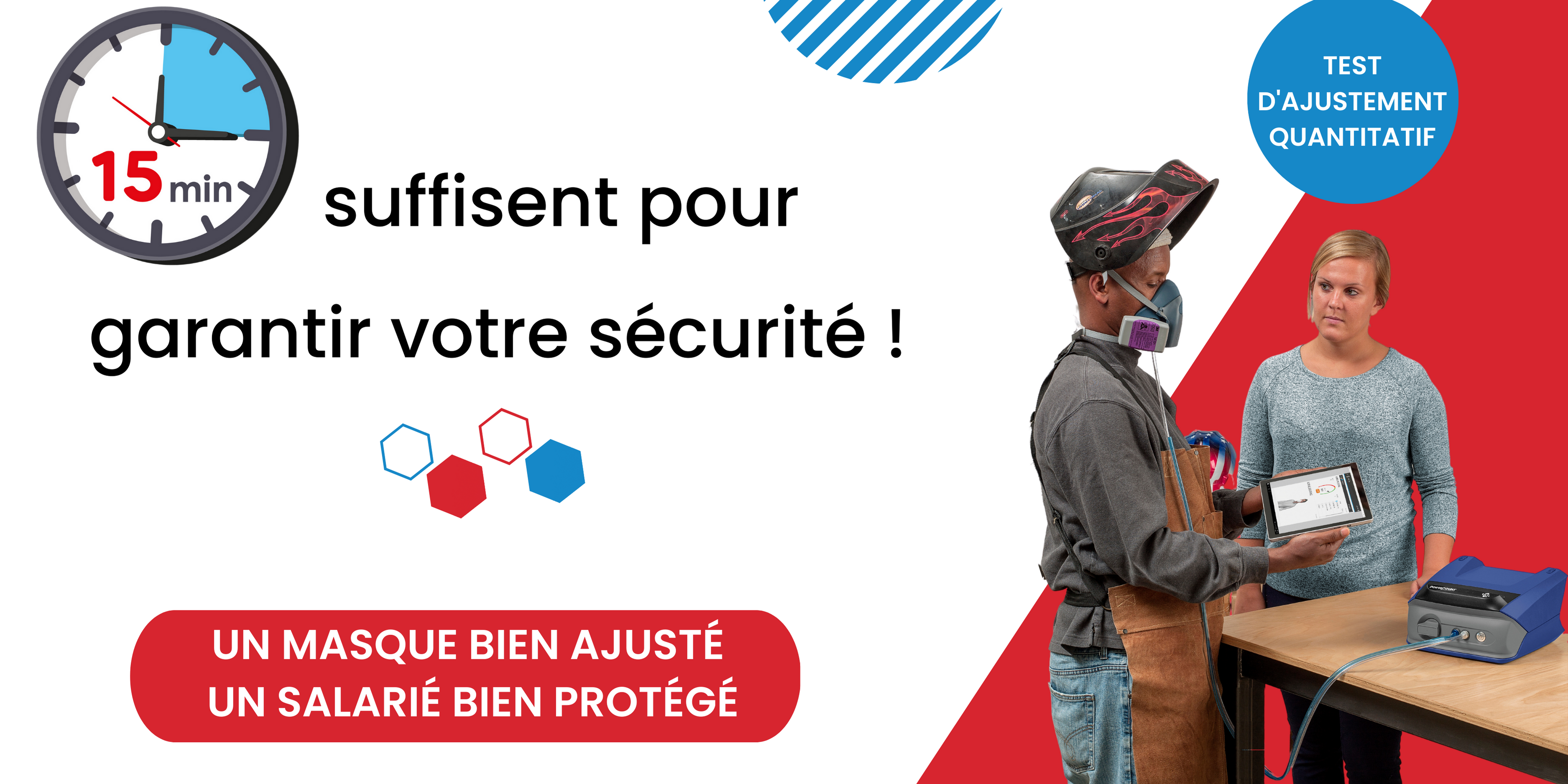 Image mise en avant article Adjust'air Fit Test quantitatif ajustement masque de protection respiratoire