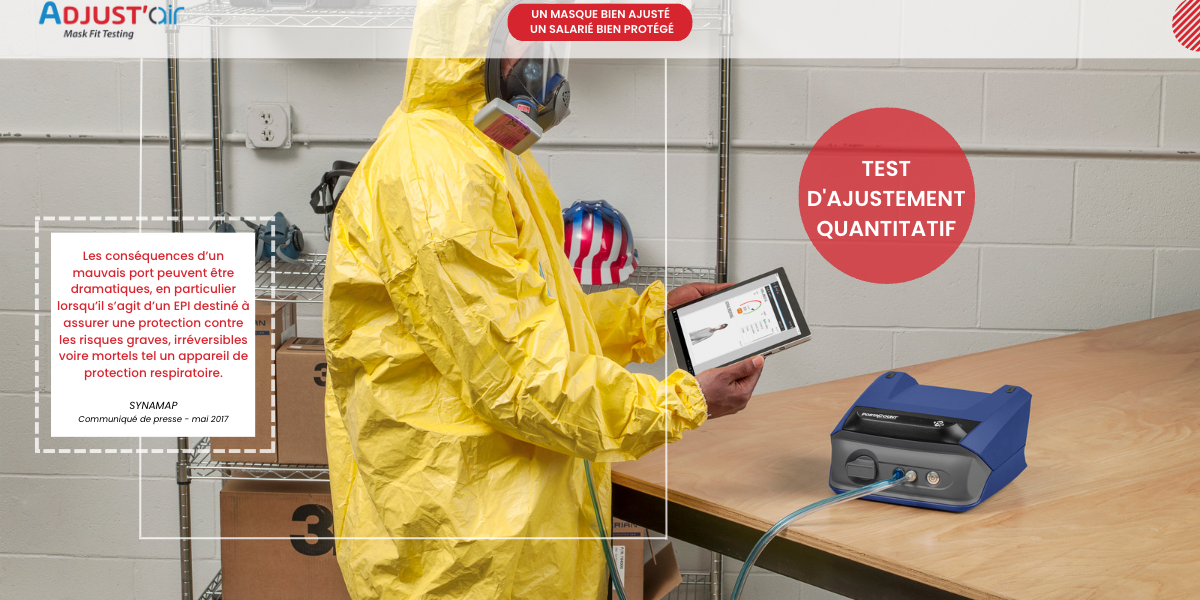 Adjust'air Fit Test quantitatif ajustement masque de protection respiratoire