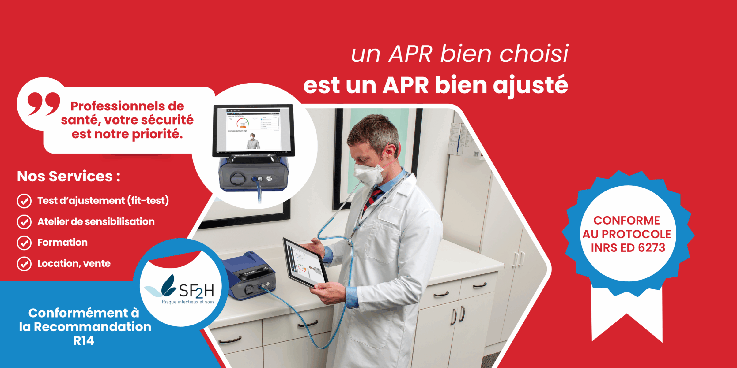 Professionnels de santé, votre sécurité est notre priorité pour site web CENTRE HOSPITALIER FIT TEST